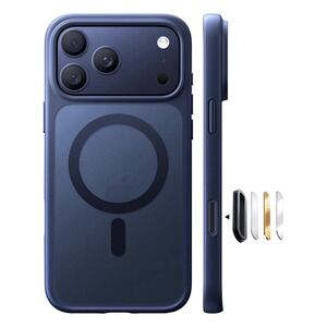 TORRAS Magnetic Shockproof for iPhone 17 Pro Case MagSafe Deep Blue Minimalist